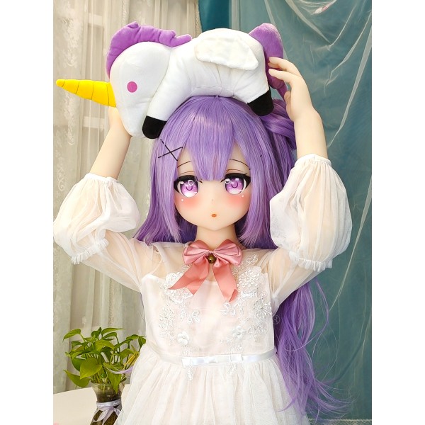 ITYDOLL Full Silicone Slender Type Anime Sex Doll Aotume Unicorn 135cm AA Cup