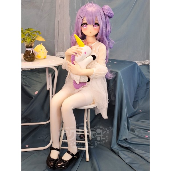 ITYDOLL Full Silicone Slender Type Anime Sex Doll Aotume Unicorn 135cm AA Cup