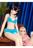 ITYDOLL TPE Anime Barbie sex Doll Tan 135cm AA Cup 99 Green Head