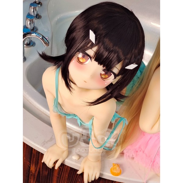 ITYDOLL TPE Anime Barbie sex Doll Tan 135cm AA Cup 99 Green Head