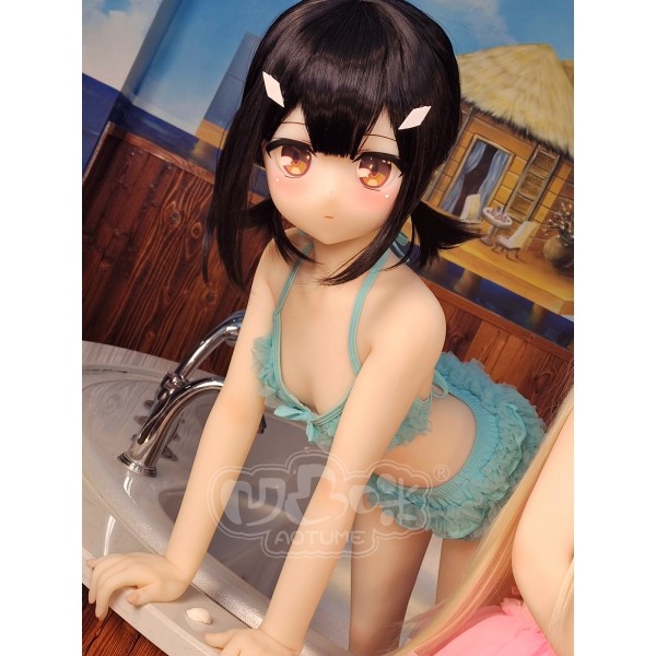 ITYDOLL TPE Anime Barbie sex Doll Tan 135cm AA Cup 99 Green Head