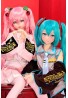 Lucky Star cute anime sex dolls 145cm B Cup Aotume #74 Head and #75 Head image silicone head + TPE body