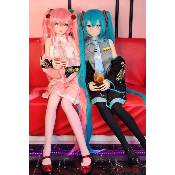 Lucky Star cute anime sex dolls 145cm B Cup Aotume #74 Head and #75 Head image silicone head + TPE body