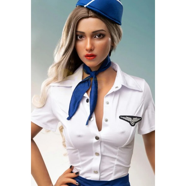 Flight attendant uniform sex doll Irontechdoll-Molly Silicone 169cm B cup S44 head