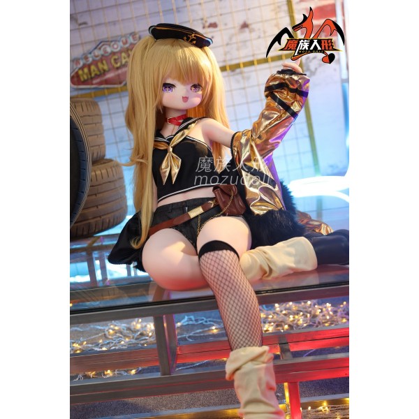 MOZU New anime sex doll Betti 130cm One hard vinyl head + one soft TPE head + TPE body +Costume