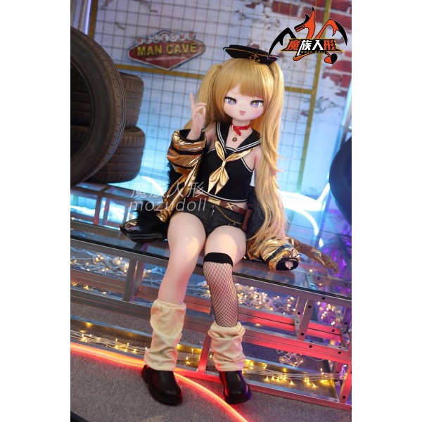 MOZU New anime sex doll Betti 130cm One hard vinyl head + one soft TPE head + TPE body +Costume