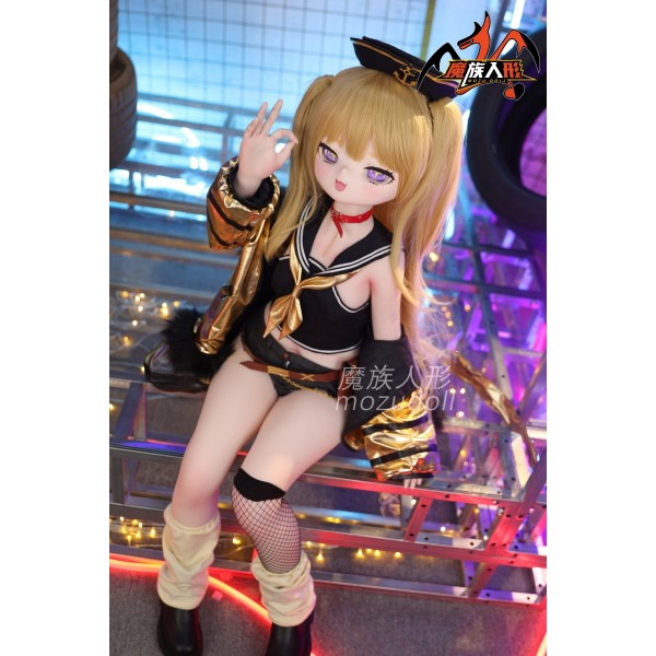 MOZU New anime sex doll Betti 130cm One hard vinyl head + one soft TPE head + TPE body +Costume