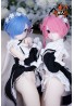 Sexy anime girls love doll MOZU Ram-chan 85cm Soft vinyl head + TPE body With Costume