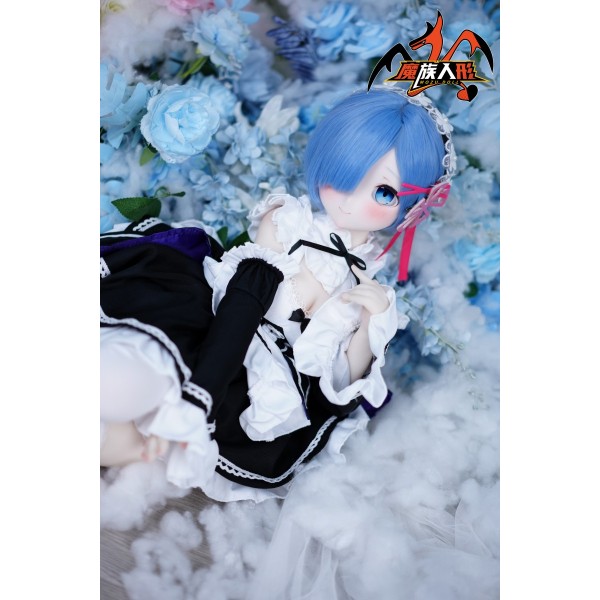 Big breasts Anime love doll MOZUDOLL- Rem 85cm Soft vinyl head + TPE body With Costume