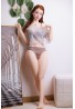 Life-size celebrity sex dolls Real girl 157cm A cup R114 Silicone head + TPE body