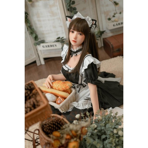 ITYDOLL Chubby silicone sex doll G6 Luoyoyo 156cm C cup maid outfit BR Painting