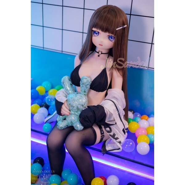 New life-size anime sex doll Wmdoll Nino 140cm B cup #Y011 vinyl head + TPE body normal skin