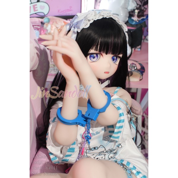 Life-size cute healing anime sex doll Wmdoll Kuromiya 150cm A cup Vinyl head + TPE body