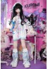 Life-size cute healing anime sex doll Wmdoll Kuromiya 150cm A cup Vinyl head + TPE body