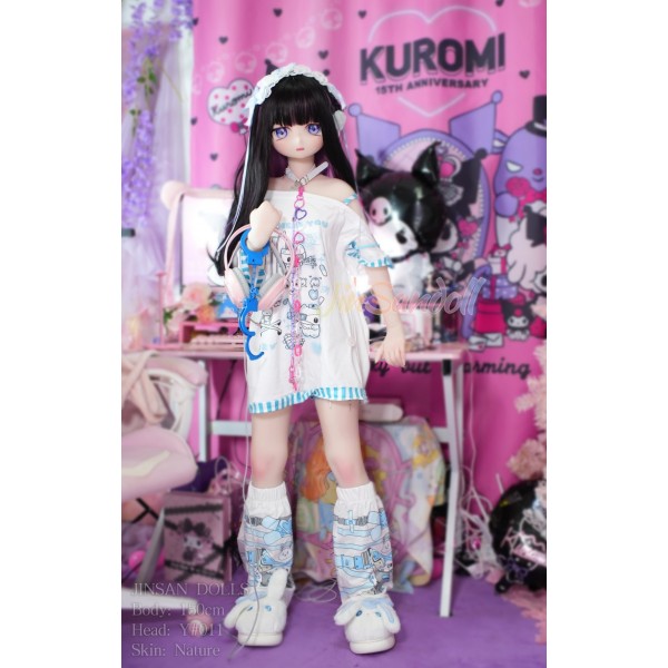 Life-size cute healing anime sex doll Wmdoll Kuromiya 150cm A cup Vinyl head + TPE body