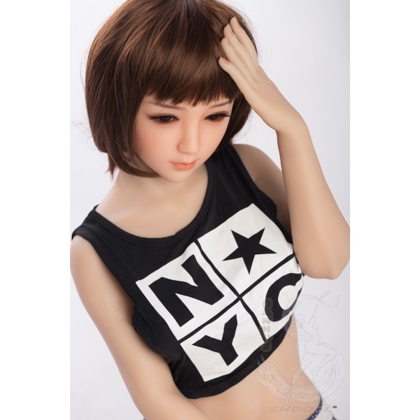  ITYDOLL Full Silicone Short hair small breasts Sex Doll 145cm D cup A4 head