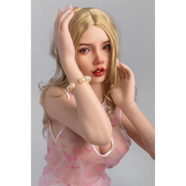 ITYDOLL Full Silicone blond love doll 156cm E cup Sanhui A35 Head Mouth opening/closing function selectable