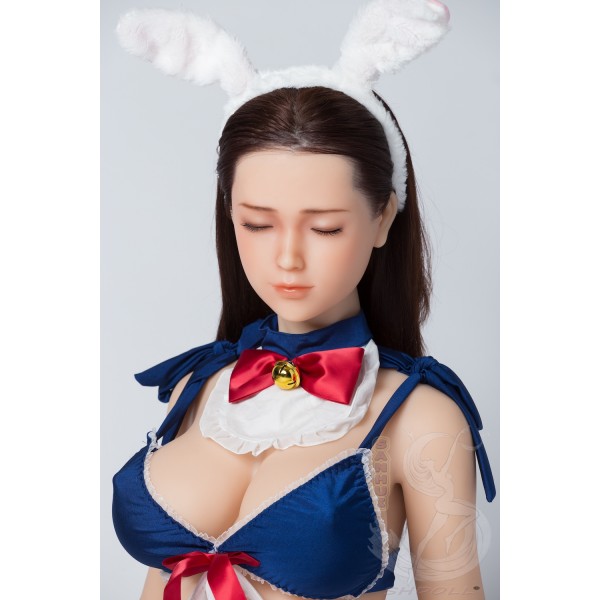 ITYDOLL Full Silicone Close eyes and big breasts Sex Doll 165cm R cup A24 With Implanted Hair Feature