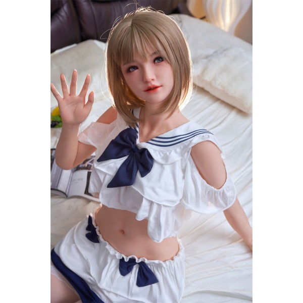 Cute uniform silicone sex doll Sanhui doll Latest makeup #8 head 158cm D cup [Facial EX]