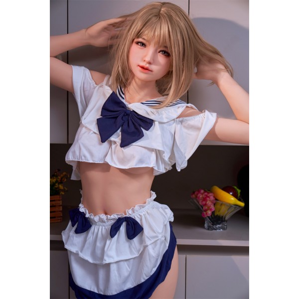 Cute uniform silicone sex doll Sanhui doll Latest makeup #8 head 158cm D cup [Facial EX]